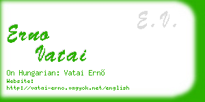 erno vatai business card
