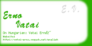 erno vatai business card